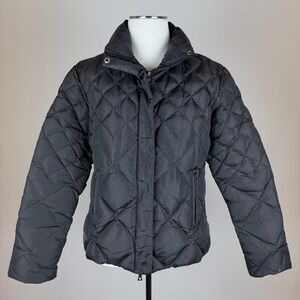 Guess Down Diamond Quilted Puffer Jacket Winter Coat Women Medium Black Gorpcore